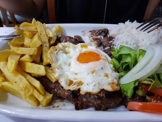 Portuguese Cuisine, Steak With Fried Egg And French Fries